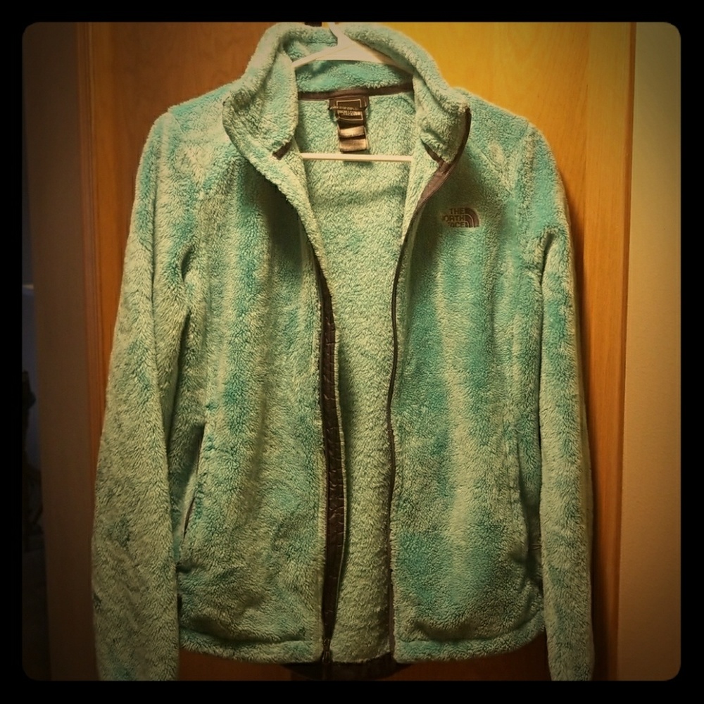 Fuzzy North Face Zip Up Jacket